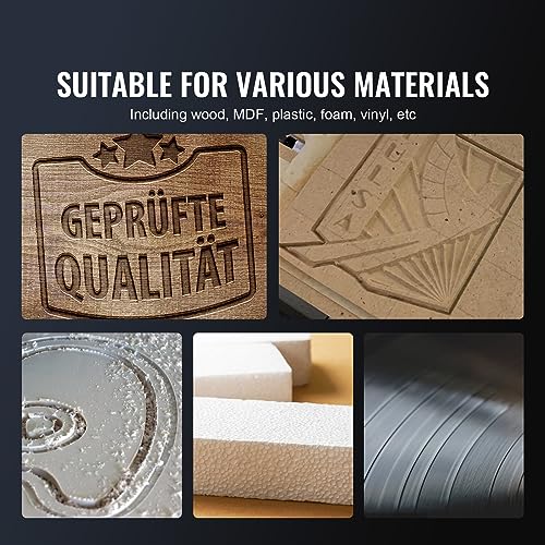 VEVOR CNC Router Machine, 300W, 3 Axis GRBL Control Wood Engraving Carving Milling Machine Kit, 400 x 400 x 75 mm / 15.7 x 15.7 x 2.95 in Working VEVOR