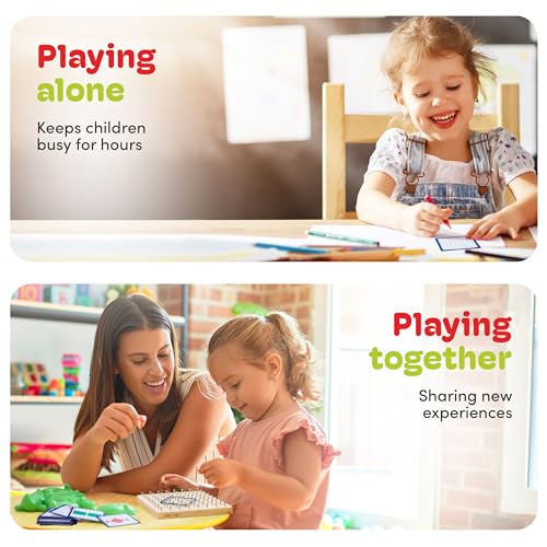 CUBIDI® Wooden Geoboards with Rubber Bands | Montessori Toys for 4+ Year Old Kids | Geo Boards for Classroom | Stem Toys | Educational Toys for 4 CUBIDI