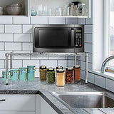 YSSOA Heavy Duty 1-Shelf Shelving, Adjustable Storage Units, Steel Organizer Wire Rack, 30" W x 14" D x 15" H, Chrome,2-Pack YSSOA