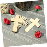 VILLCASE 60 pcs Easter Cross Wood Crafts Wooden Crafts Wood Tools Jesus Decor Unfinished Wood Cutout Cross Wood Cutouts Wood Cross Cutouts Cross VILLCASE