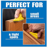 Sanding Mouse Mini Detail Sander with 50 Pre-Cut Gold Sanding Strips • 10 each of The Following Grits are Included: 80, 120, 150, 220 and 400 KEYSTONE