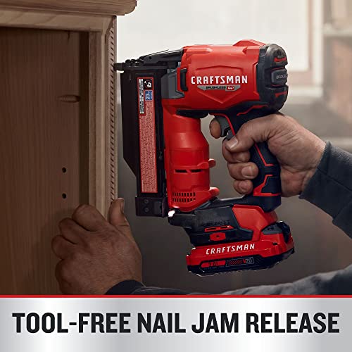 CRAFTSMAN V20 RP Pin Nailer, Nail Gun, 23GA, For 5/8-1-3/8 inch Pin Nails, Bare Tool Only (CMCN623B) - WoodArtSupply