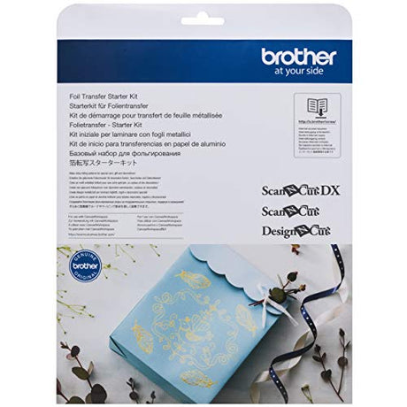 Brother ScanNCut Foil Transfer Starter Kit CAFTKIT1, Metallic Accents for Greeting Cards, Gift Tags and More, Accessory Set with Foil Sheets, Glue Brother