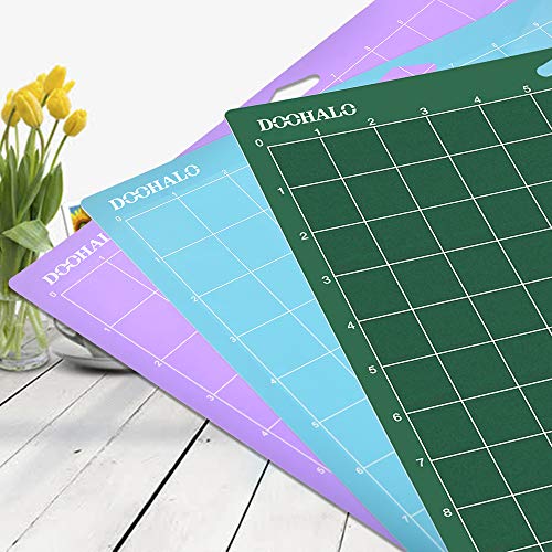 DOOHALO Cutting Mat for Cricut Maker and Cricut Explore Air2/One Smart Cutting Machine Expression 12 X 12 inch 3 Pack Replacement Variety Adhesive - WoodArtSupply