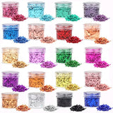 Gold Foil Flakes, 20 Bottles Gilding Flakes Set, Metallic Foil Flakes, Imitation Gold Foil Flakes with Tweezers for Resin, Nail Art, Painting, Slime Abeewin