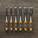 RANSHOU Japanese Chisel 18mm 3/4" Mortise Chisel Oire Nomi, Professional Wood Chisel for Woodworking, Japanese Red Oak Handle, Made in JAPAN RANSHOU