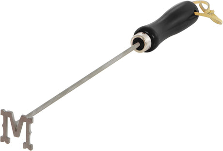 Western M BBQ Branding Iron – Perfect for Steak, Buns, Wood & Leather BBQ Fans