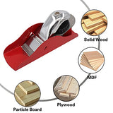 Mini Hand Planer 3-1/2 inch Red Adjustable, used for Wood Craft Processing, Carving and Trimming Projects, Carpenter DIY Model Making (Hand Planer Zenhausern Trade