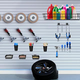 22 Pieces Slatwall Accessories Organizer Kit with Slatwall Hooks, Slatwall Bins, Slatwall Cups, Slatwall Basket, Slatwall Screwdriver Holders for BeapTcely