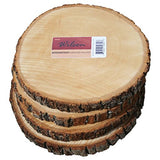 Wilson Basswood Round Rustic Wood Slice for Natural Décor, DIY Crafts (7-9") Set of Four WILSON