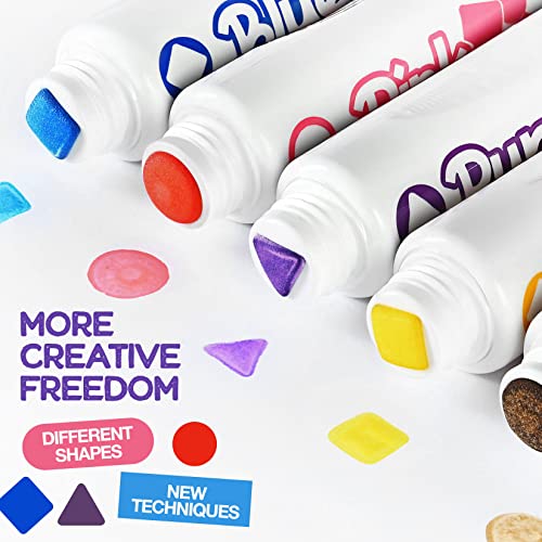 Shape Dot Markers | Different Shape Daubers | 8-pack Washable Dot Markers for Toddlers | Kids Dot Art | Toddler Arts and Crafts | Paint Dotters for ZagGit