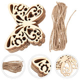Didiseaon Wood Crafts Unfinished 50 Sets Wooden Butterfly Crafts Butterfly Unfinished Wood Cutouts Blank Butterfly Wooden Paint Crafts for Kids Home Didiseaon