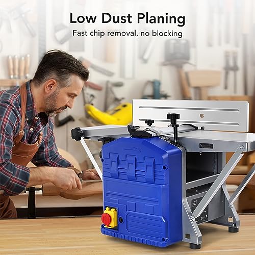 CuisinAid Power Benchtop Planer, 1250W Powerful Benchtop Planer, Adjustable Depth, Low Dust& Low Noise Worktable Thickness Planer for both Hard & CuisinAid