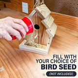 Bird House Kit for Adults and Children to Build and Paint - Easy Simple DIY Birdhouse Wood Craft Projects Bird House Tweet