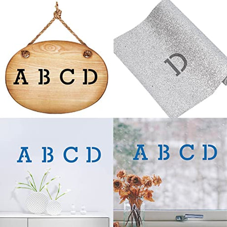 GORGECRAFT Metal Letter Stencil Stainless Steel Lettering Alphabet Symbol Painting Template Journal Tool for Painting, Wood Burning, Pyrography and GORGECRAFT