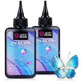 LET'S RESIN UV Resin,200g Low Viscosity Crystal Clear Ultraviolet Thin Epoxy Resin, Quick-Curing&Low Shrinkage UV Resin Kit for Crafts, Jewelry LET'S RESIN