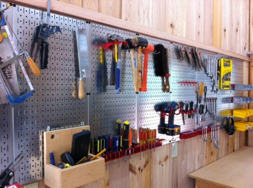 Wall Control 30-P-3232GV Galvanized Steel Pegboard Pack Wall Control