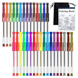Shuttle Art Gel Pens, 32 Colors Gel Pen Set with Coloring Book for Adults Coloring Books Drawing Doodling Crafts Scrapbooking Journaling Shuttle Art