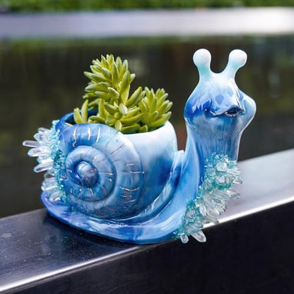 LET'S RESIN Snail Silicone Molds for Epoxy Resin, 3D Large Flower Pot Vase Resin Molds for Concrete Cement, Cute Epoxy Resin Mold for Resin Casting,