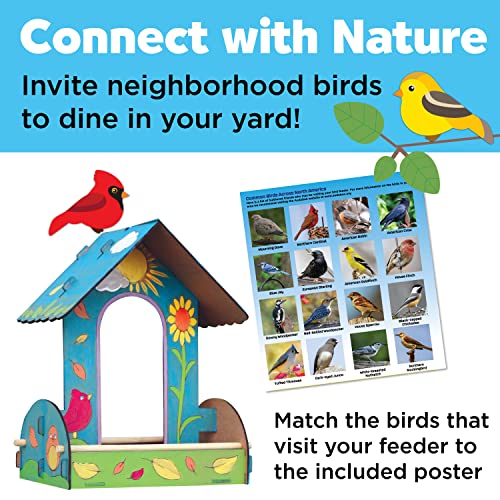 Creativity for Kids Build and Paint Bird Feeder Wood Craft Kit - DIY Bird House Kit for Children, Outdoor Activities for Kids Age - WoodArtSupply