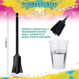 Resin Mixer Paddles, Suzzam 6 Pcs Epoxy mixing paddle Paint Stirrer for drill, Reusable Paint Mixer for Resin, Silicone Mixing, Paint Suzzam