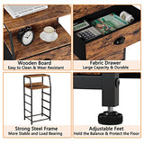 Furnulem Tall 4 Drawers Dresser, Vertical Storage Tower Fabric Dresser for Bedroom, Hallway, Entryway, Nursery, Closet Organizer, Nightstand Bedside Furnulem