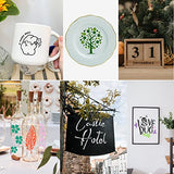 HTVRONT 70 Pack Vinyl for Cricut Machine, 57 Sheets 12" X 12" Permanent Adhesive Vinyl Sheets & 2 Cutting Mat & 10 Transfer Paper for Vinyl HTVRONT