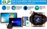 ELP 5mp Wide Angle USB Camera Module for Computer and Raspberry Pi Mini UVC USB2.0 PC Camera 100degree Low Distortion Webcam Board MI5100 Lightburn ELP