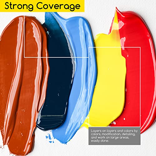 MEEDEN Titanium White Acrylic Paint, Heavy Body, 6 x 60ml/2 fl oz MEEDEN