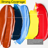 MEEDEN Titanium White Acrylic Paint, Heavy Body, 6 x 60ml/2 fl oz MEEDEN