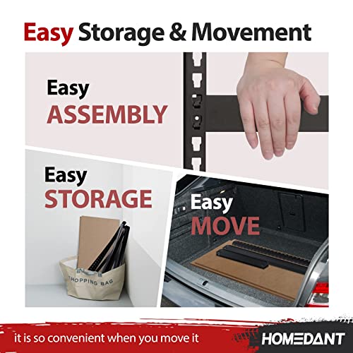 HOMEDANT Z-beam 5-Tier Laminated Heavy Duty Metal Shelving Unit Adjustable Garage Storage Utility Rack Shelves Organization Multipurpose Shelf HOMEDANT