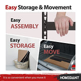 HOMEDANT Z-beam 5-Tier Laminated Heavy Duty Metal Shelving Unit Adjustable Garage Storage Utility Rack Shelves Organization Multipurpose Shelf HOMEDANT