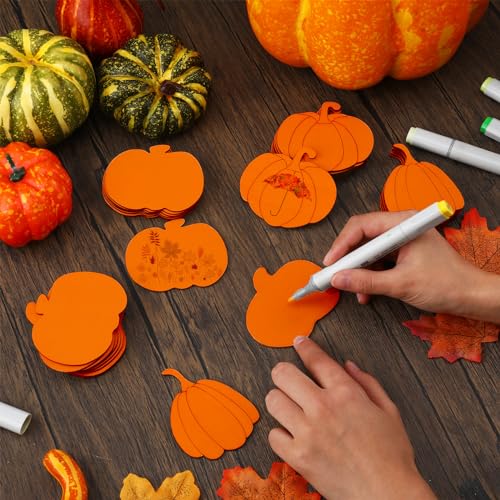 32 Pcs Thanksgiving Wooden Pumpkin Cutouts Unfinished Pumpkin Wood Crafts Pumpkin Wooden Ornaments Thanksgiving Wood Pumpkin Decorations for Painting Gerrii