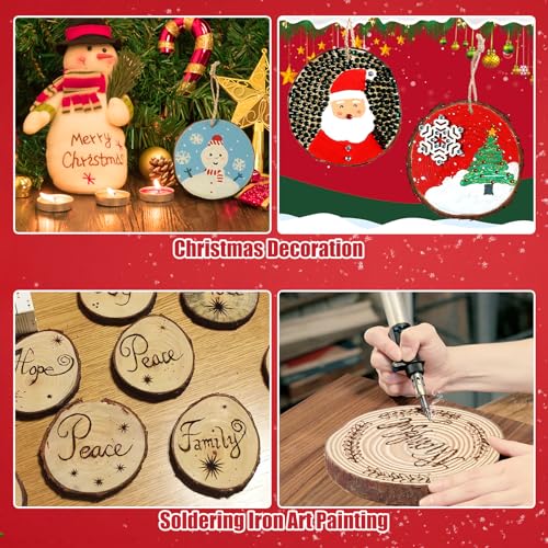 Wood Arts and Crafts Kit for Kids Girls Ages 6-8-12 Years Old-20 Unfinished  Wood Slices with Painting Accessories-Fun Family Time Crafts Toys-Ideal