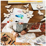 Operitacx 54 Pcs Unfinished Wooden Butterfly Wood Butterfly Shaped Cutouts Butterflies Wood Ornament Spring Wooden Craft for Painting and Spring Operitacx