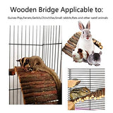 PINVNBY Guinea Pig Wooden Ladder Bridge Rabbits Hideout, House, Tunnel, Rodents Chew Toys for Bunny, Chinchillas, Hedgehogs, Ferrets, Rat and Small PINVNBY