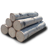 Wilson Decorative White Birch Logs, Natural Bark Wood Home Décor - 17-18" in Length 1.5"-4" Dia. (Set of 6) Wilson