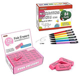 Shuttle Art Mechanical Pencils and erasers Bundle, Set of 84 Pack Bulk Mechanical Pencils + 120 Pack Pink Erasers Bulk Shuttle Art