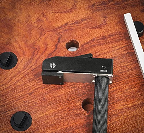 2 Pack MFT Style Hold Down Clamp Long Bench Dog Clamp 3/4 Inch Dog Hole Clamp Woodworking Benchtop Quick Clamps Aluminum Alloy (19mm) - Lengthened DDWT