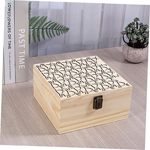 COHEALI Box Wooden Keepsake Box Wooden Organizer Box Desktop Stand Unfinished Box Jewelry Organizer Clear Decorative Case Jewelry Box Decorative COHEALI