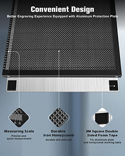 Honeycomb Working Table 17.32 x 17.32 x 0.87 inch Honeycomb Laser Bed with Aluminum Plate Fast Heat Dissipation and Table-Protecting Honeycomb - WoodArtSupply