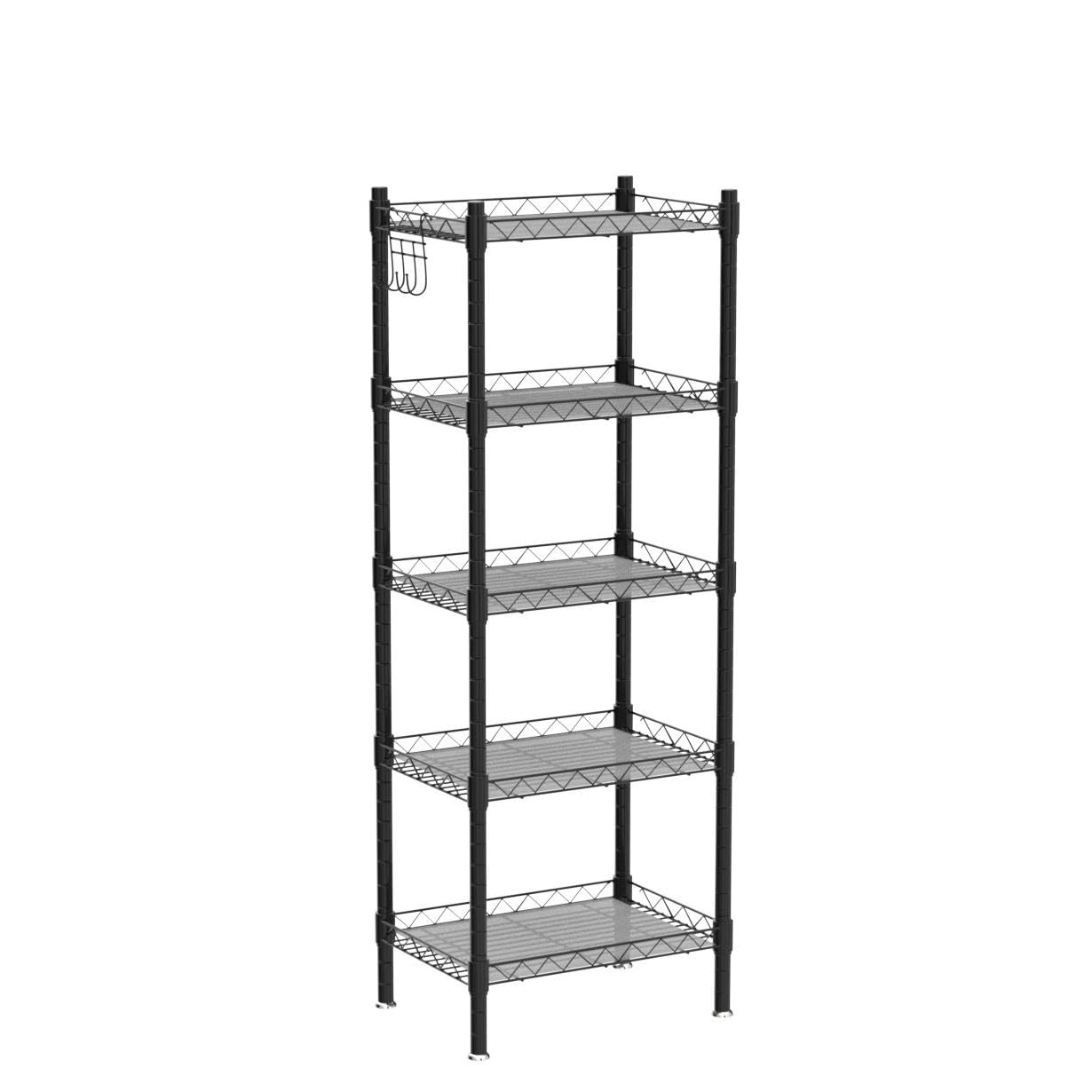 SORCEDAS Shelf 5 Wier Metal Storage Rack Shelving Unit Organizer for Kitchen Laundry Garage Bathroom Pantry Closet Office(16.54" Wx11.81 Dx50 - WoodArtSupply