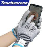 Schwer 3 Pairs Cut Resistant Gloves ANSI A6 Cut Proof Work Gloves, Touchscreen, with 3 Pairs Liners, for Men and Women Used for Woodworking, Glass Schwer
