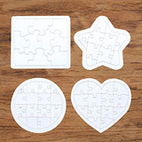 Toyvian Sublimation Blank Puzzle, 4 Pcs Kids Coloring Blank Puzzle, Four Shapes Drawing Board, Use As Party Favors, DIY Invites and More (Random Toyvian