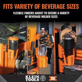 Klein Tools 54817MB MODbox Cup Holder, Modular Tool Storage System Side Mounting Accessory, Easy One-Handed Attachment, Anti-Spill Klein Tools