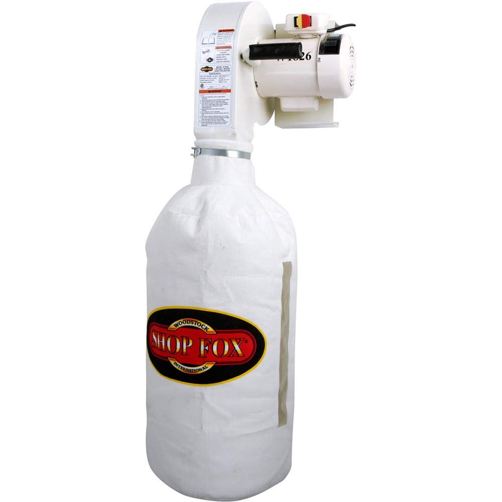 Shop Fox W1826 Wall Dust Collector, 2.5 Micron Filtration,White Shop Fox