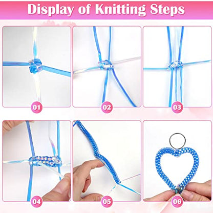KAMJUNTAR Lanyard String Kit, 30 Rolls Gimp String Plastic Lacing Cord 6  Plastic String Lanyard Kit for Friendship Bracelets Jewelry Making DIY  Craft