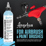 Angelus Airbrush Cleaner, 8 Ounce- Cleaning Solution for Airbrush Sprayers, Paint Brushes, Artist Tools - Made in USA Angelus