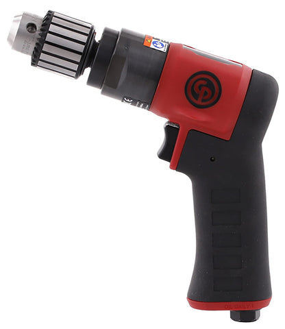 Chicago Pneumatic CP9285C - Air Power Drill, Hand Drill, Power Tools & Home Improvement, 3/8 Inch (10 mm), Keyed Chuck, Pistol Handle, 0.62 HP / 460 - WoodArtSupply