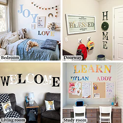 Large Wooden Letters 12 inch Wood Letters for Crafts Projects Small Wooden Letters 6 inch for Wall Decor Home Decor Birthday Party Wedding